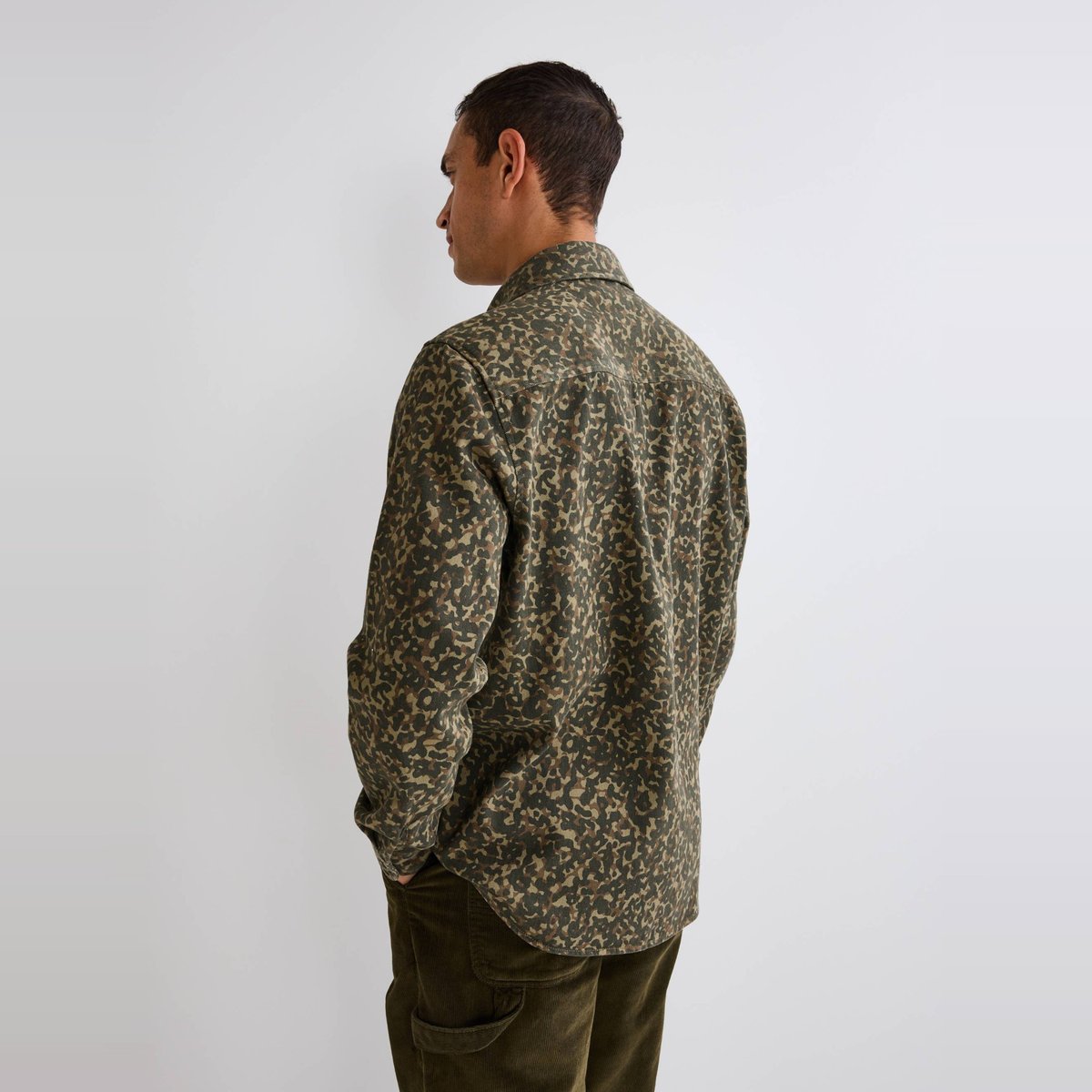 Surchemise manche longue imprimé camouflage en coton bio certifiée GOTS militaire, MONOPRIX