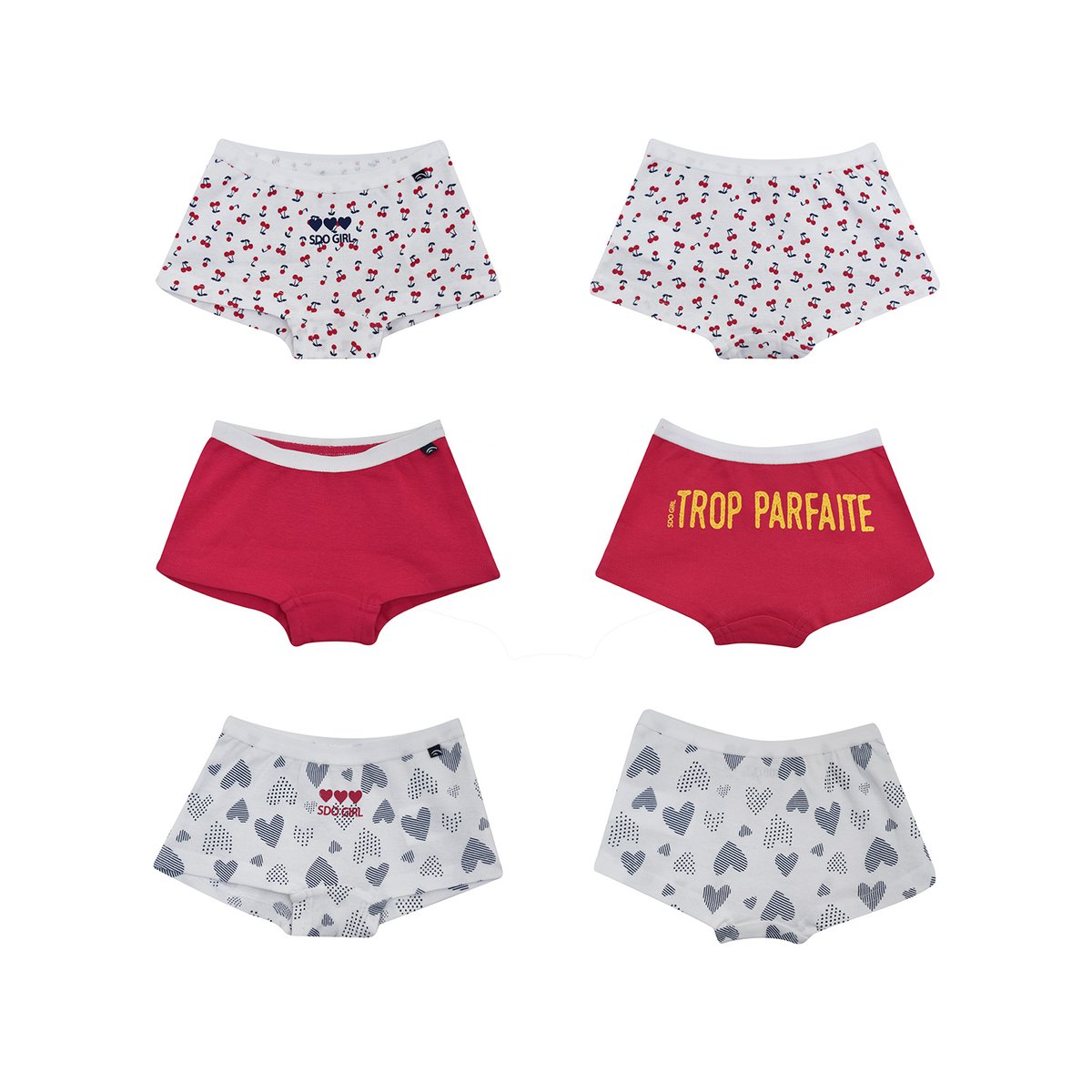 Lot de 3 shorties fille dorina rose, SUCRE D'ORGE