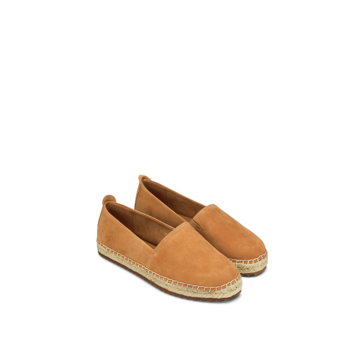 Espadrilles en cuir de chèvre suédé marron fonce, MARC O'POLO