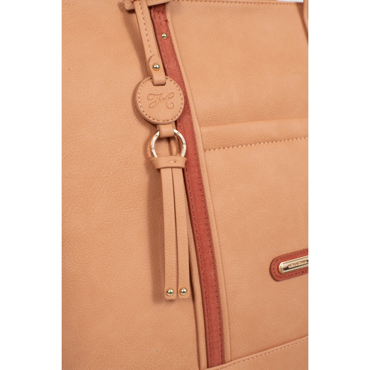 Sac cabas porté épaule MOLY peche, HEXAGONA