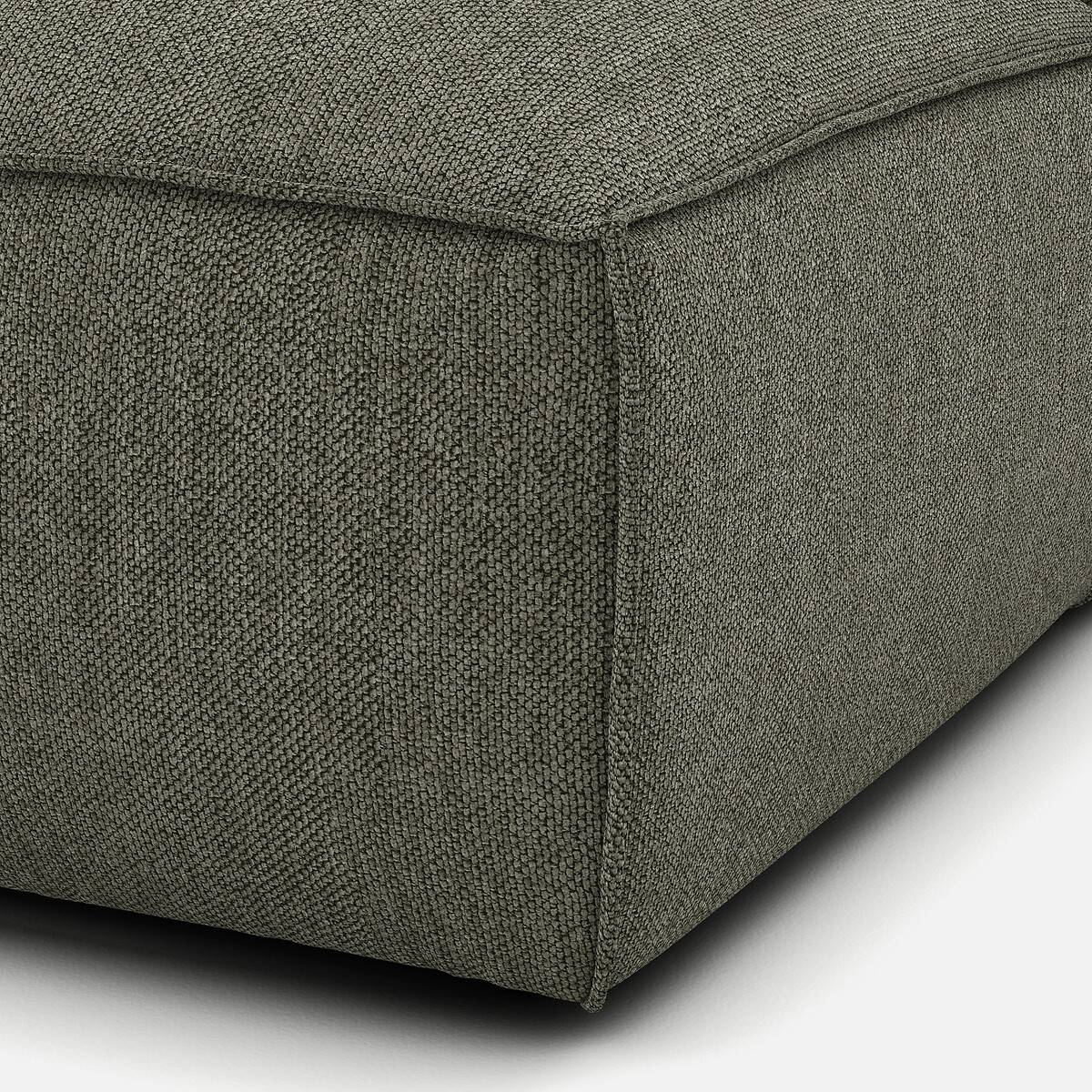 Elément récamière gauche pour canapé modulable, en tissu texturé, SEVEN vert, LA REDOUTE INTERIEURS