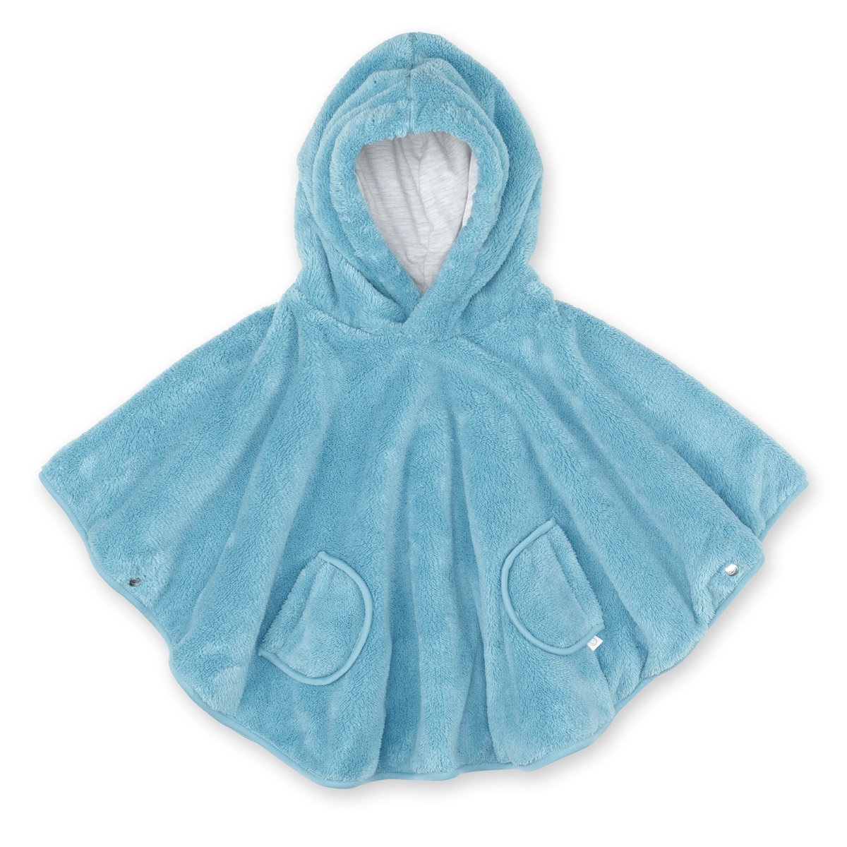 Poncho de voyage bébé pour siège auto - Moelleux douceur turquoise, BEMINI