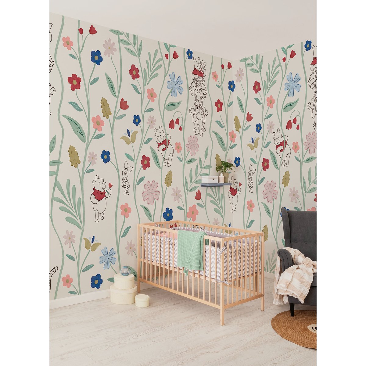 Papier peint Komar - Disney Winnie the Pooh Blossom Friends - Rouleau: 212 x 250 cm multicolore, HEXOA