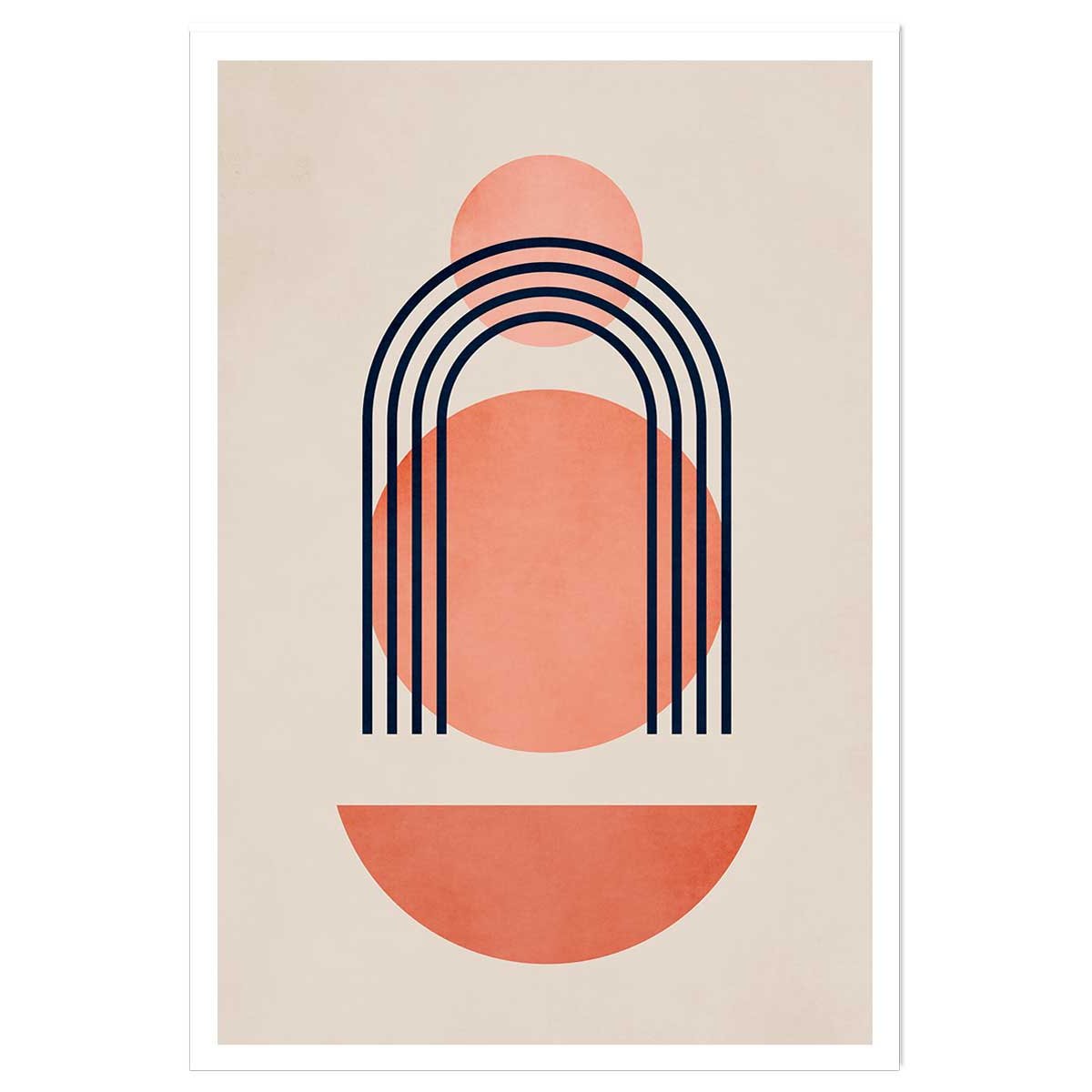 Affiche dessin ""Bauhaus abstrait"" affiche seule, HEXOA