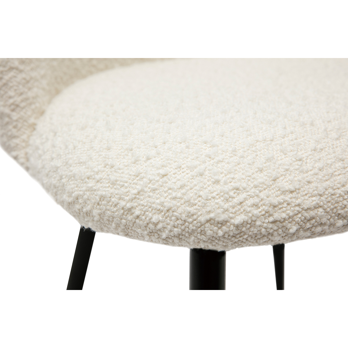 Chaises design pieds en métal noir (lot de 2) CELESTE blanc, MILIBOO