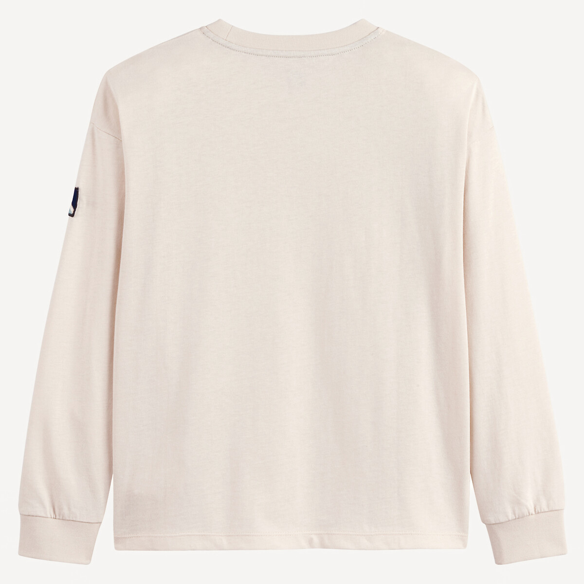 T-shirt manches longues avec patchs ecru, LA REDOUTE COLLECTIONS