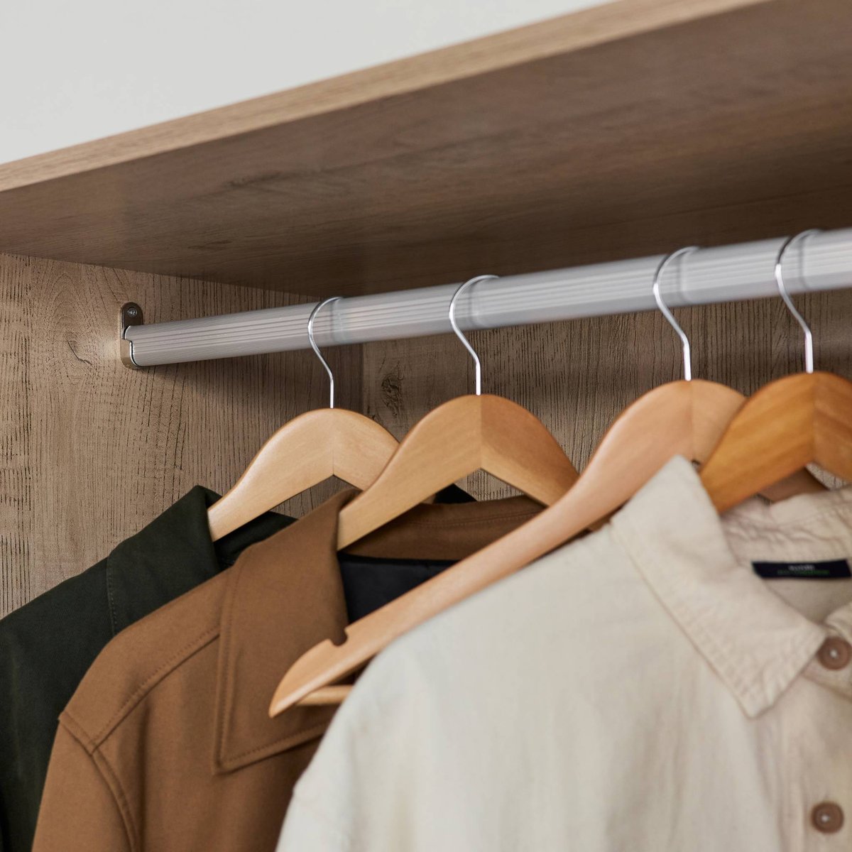 Kit dressing modulable décor bois 3 éléments MODULO blanc, SWEEEK