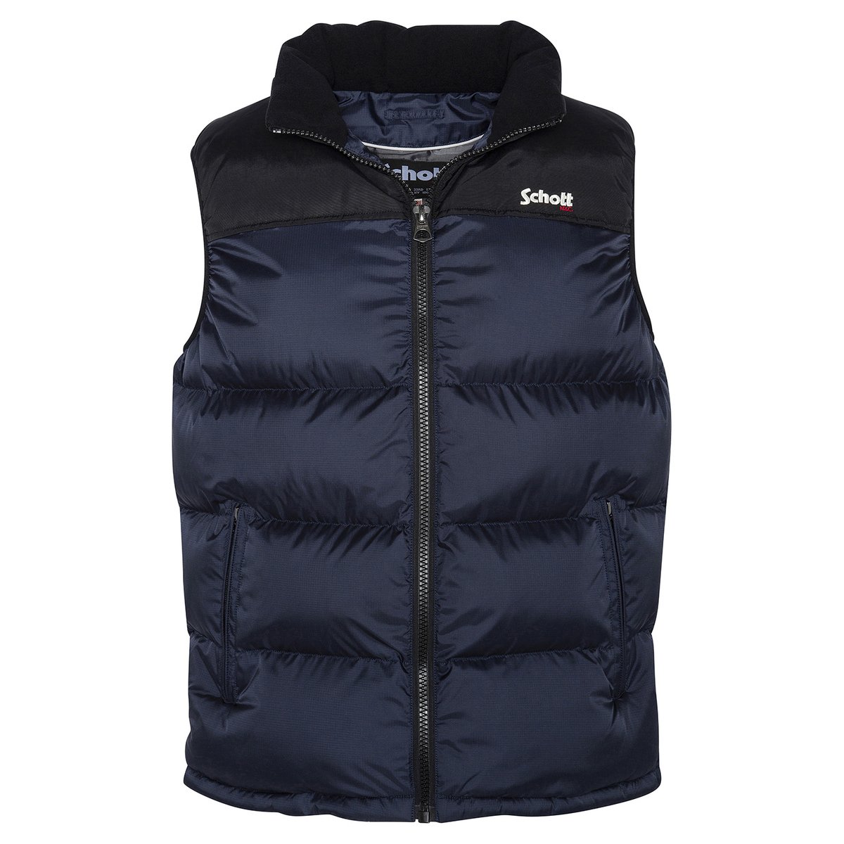 Doudoune sans manche unisexe bleu marine, SCHOTT