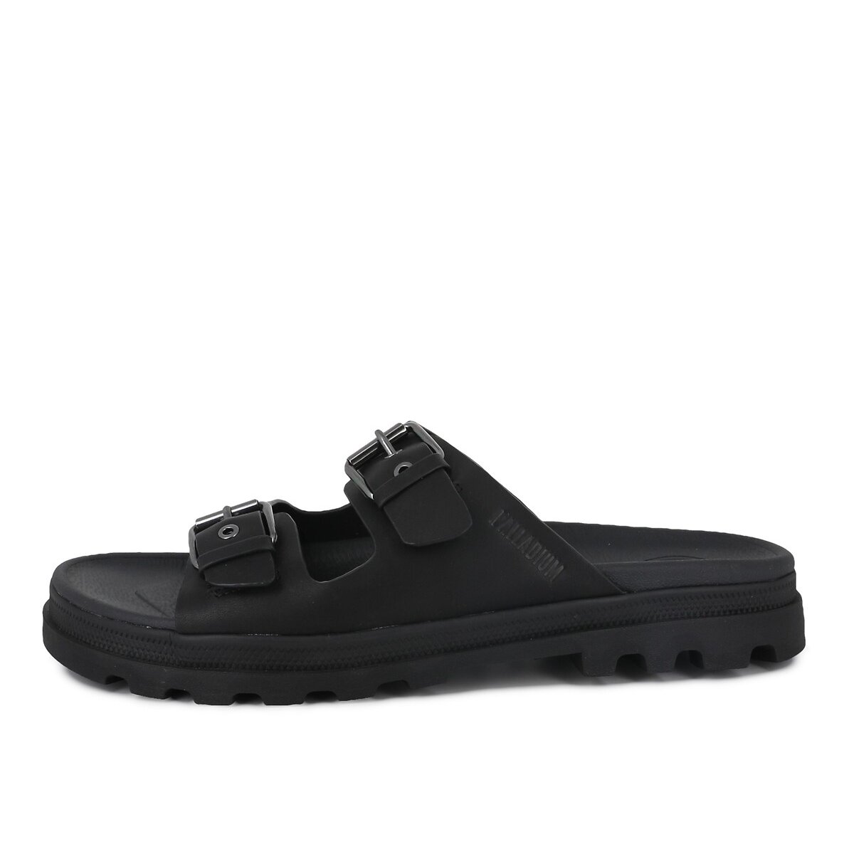 Mules doubles brides Dunelite Riviera cuir noir, PALLADIUM