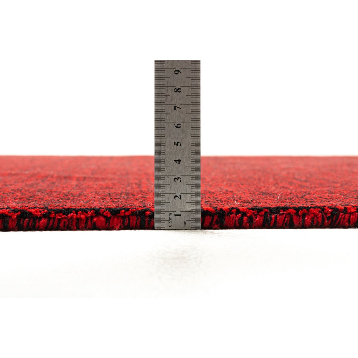 Tapis MYSORE, tufté main, 100% viscose, plat rouge, THEKO