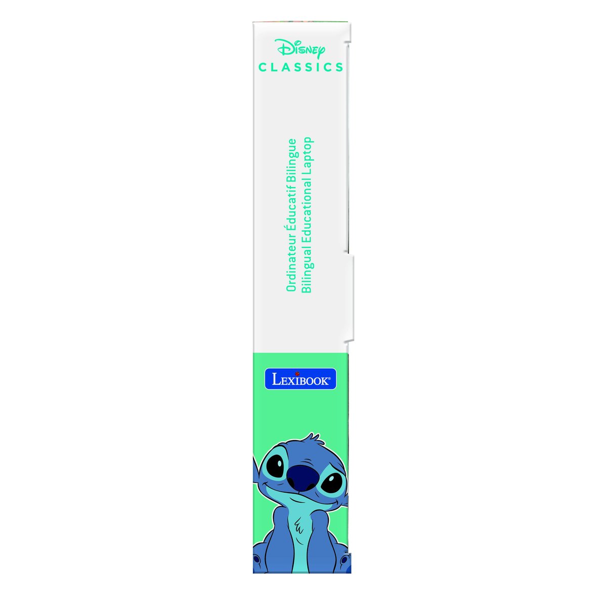 Ordinateur portable éducatif parlant bilingue Stitch- Français/Anglais violet, LEXIBOOK