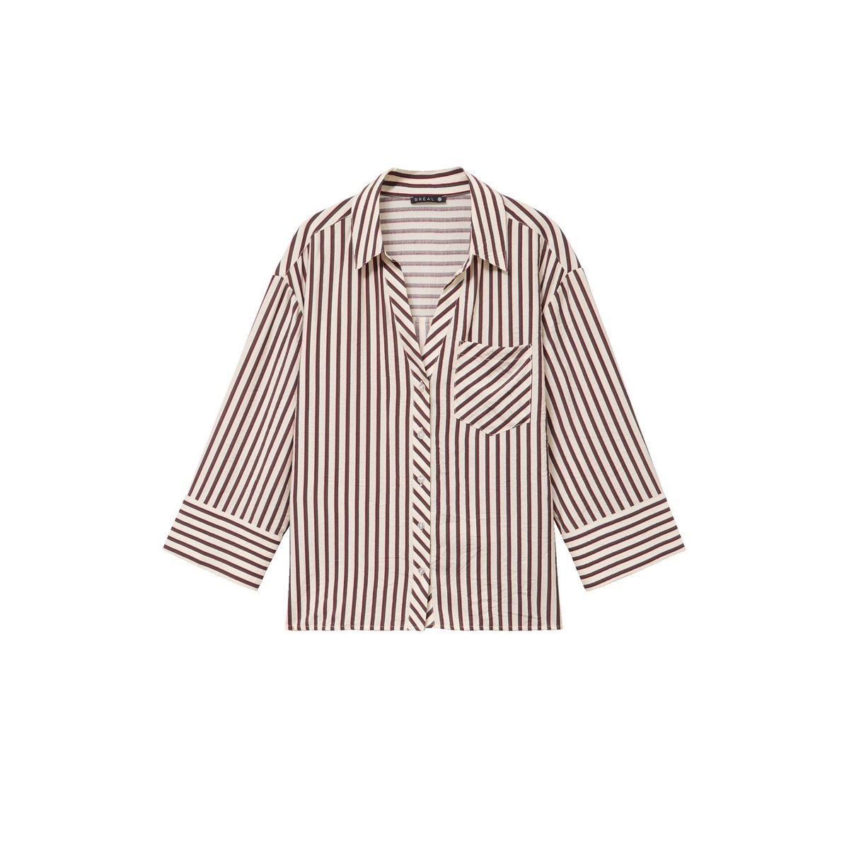 Chemise ample manches 3/4 marron, BREAL