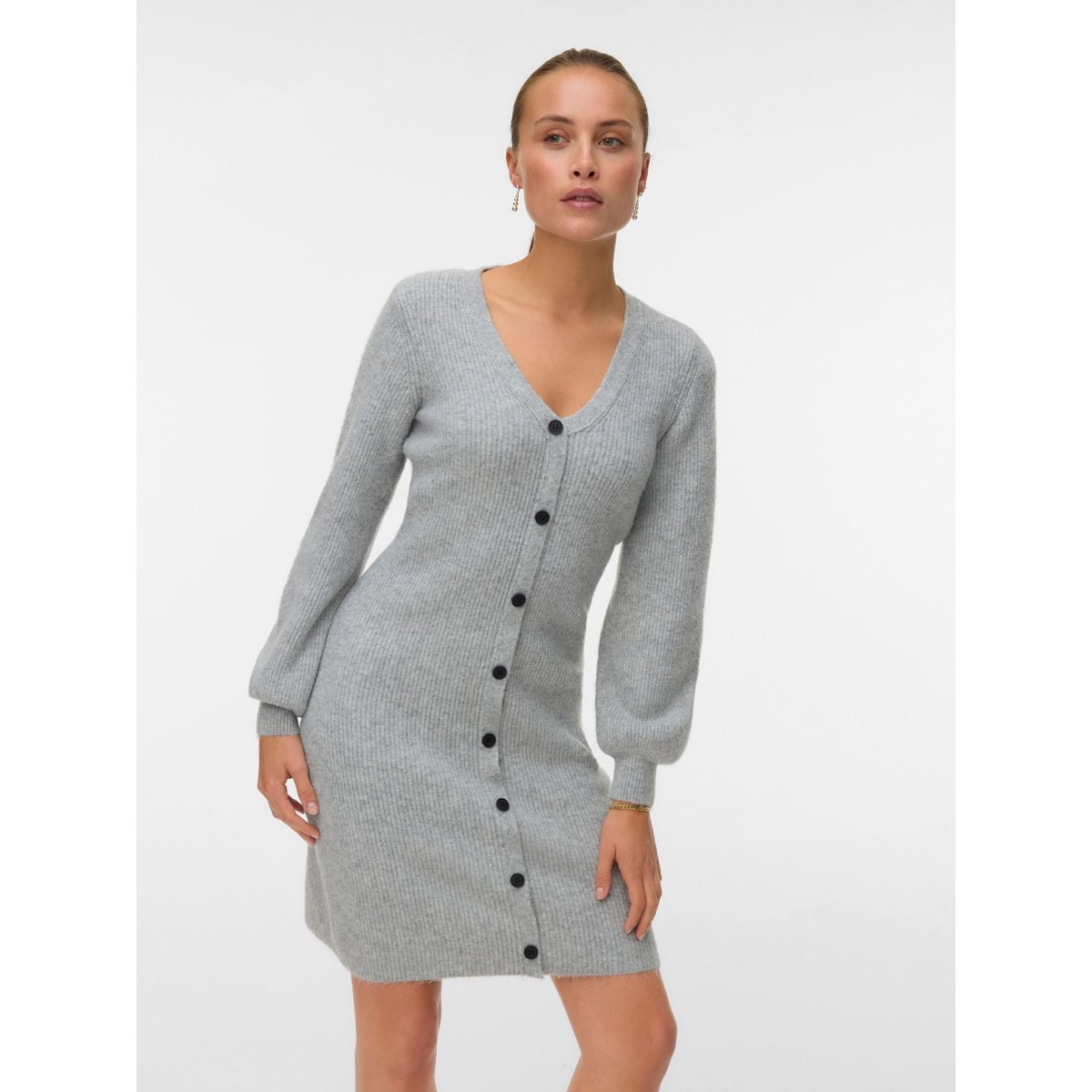Robe En Maille grise - light grey melange, VERO MODA