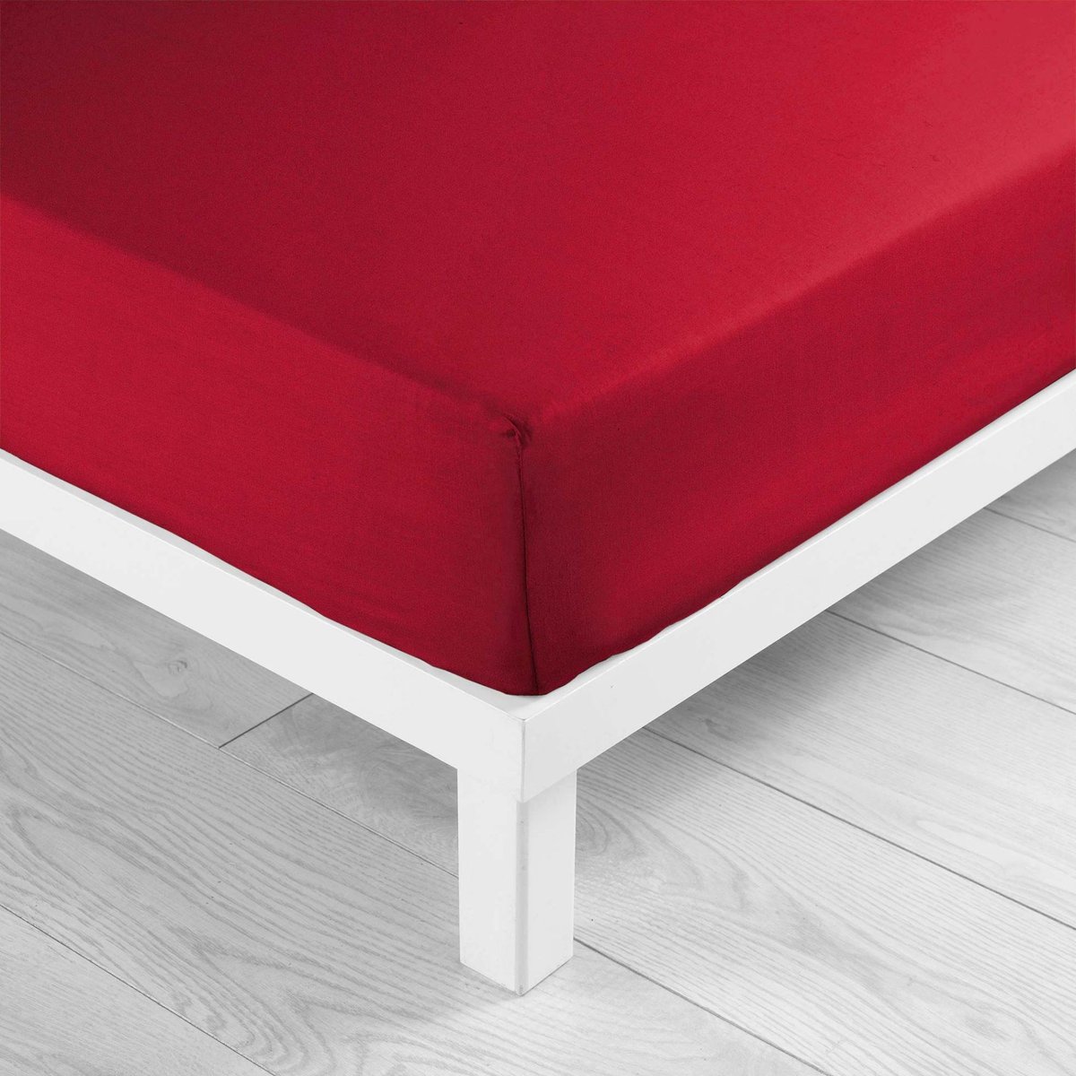 Drap housse microfibre Oscar rouge, DOUCEUR D'INTÉRIEUR