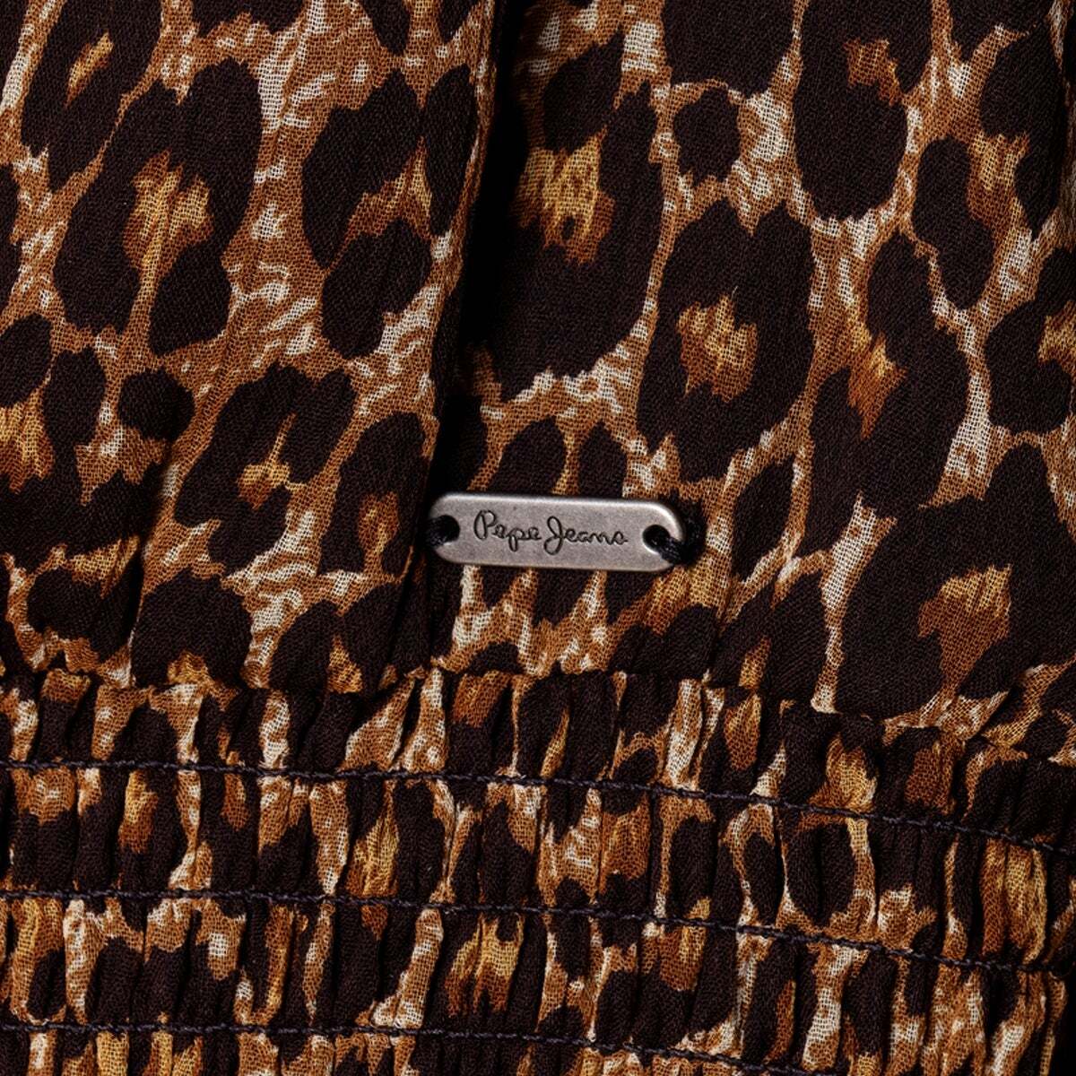Robe Courte À Imprimé Animal beige malté, PEPE JEANS