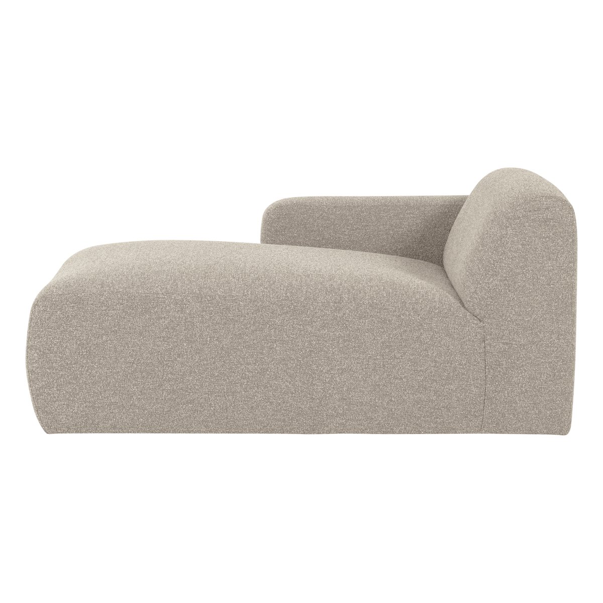 Élément chaise longue gauche en bouclé MOJO BASE beige, WOOOD