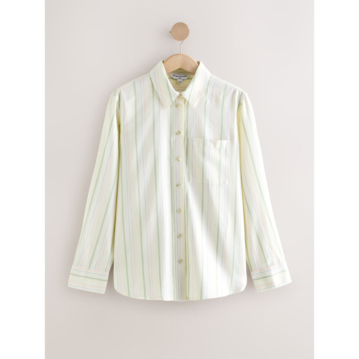 Chemise boutonnée décontractée coton rayure pastel, NEXT