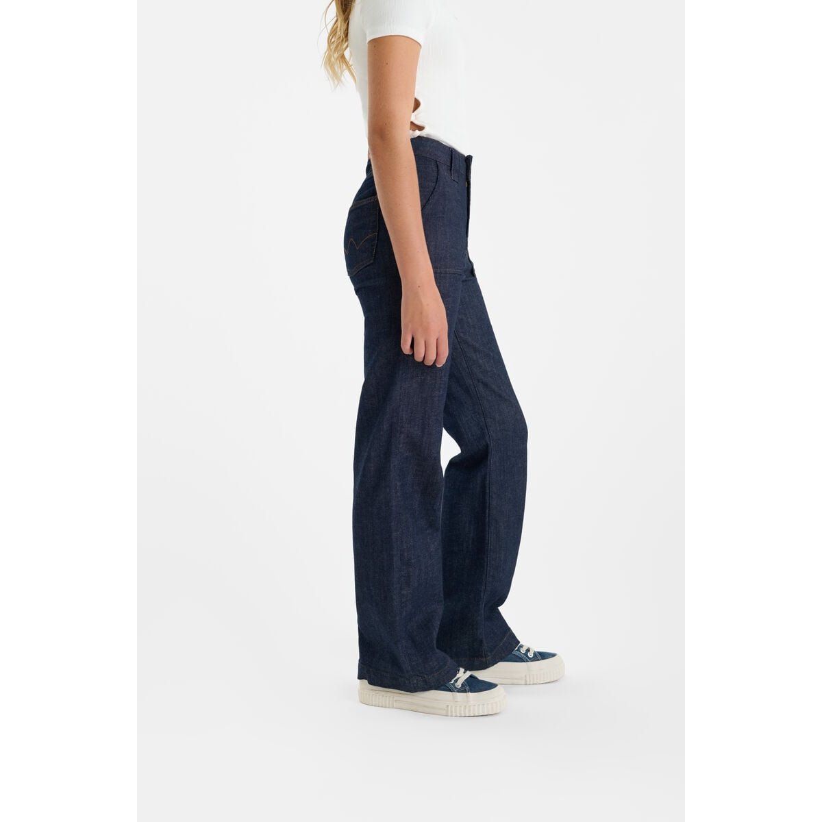 Jeans  flare, longueur 34 blue, LE TEMPS DES CERISES