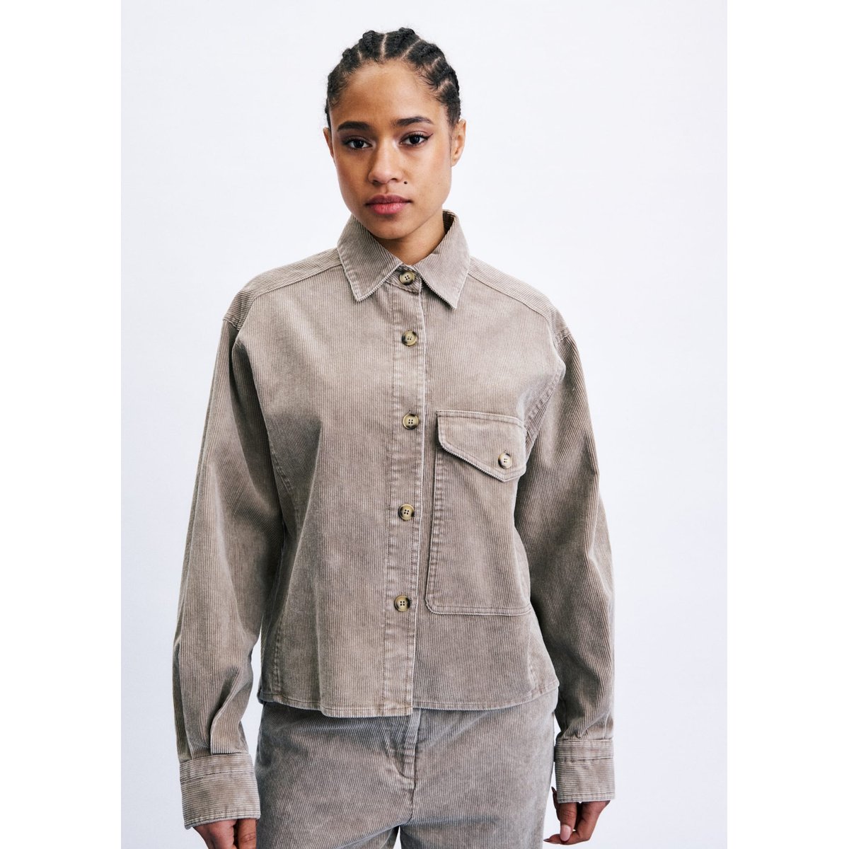 Chemise Gazi en coton GAZI gris, FRNCH