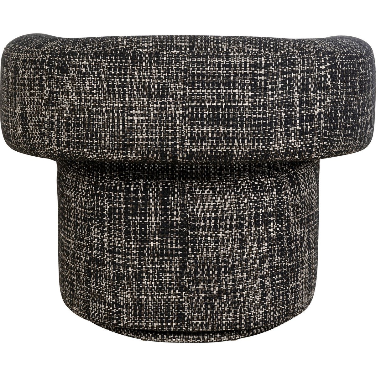 Fauteuil pivotant en polyester tressé, MAYE noir, KARE DESIGN