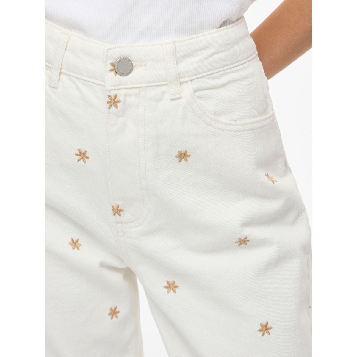 Jean Droit white denim, VILA
