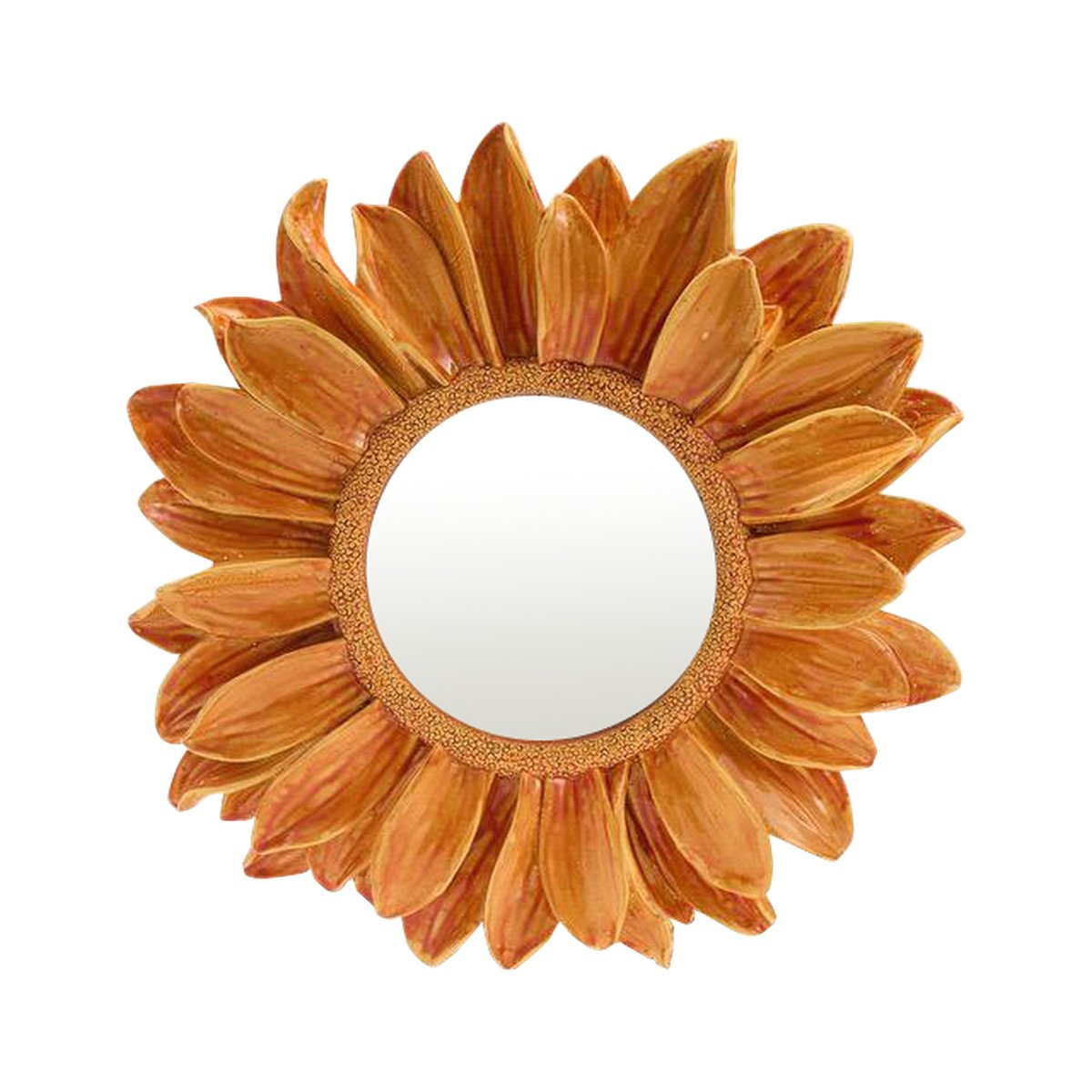 Miroir fleur 17.5cm orange, EMDE