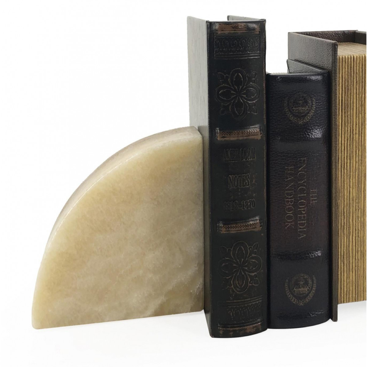 Serre-livre onyx beige beige, DECORATION D’AUTREFOIS