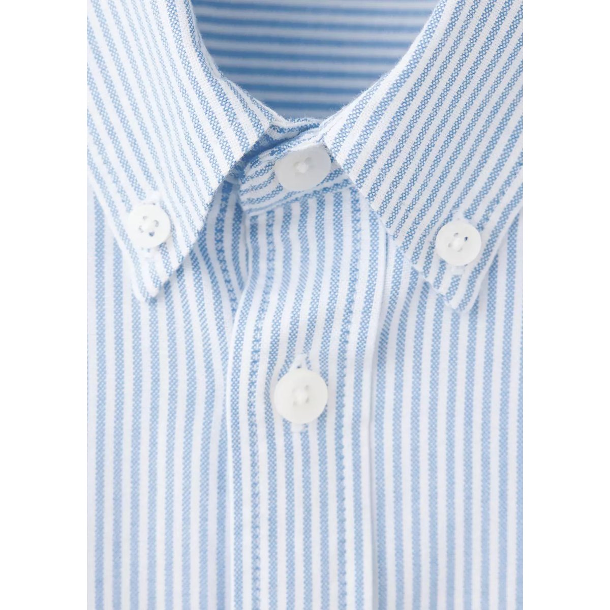 Chemise 100 % coton Oxford bleu ciel, MANGO TEEN