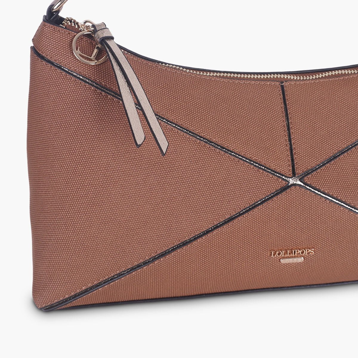 Sac porté épaule Tamelia cognac,doré, LOLLIPOPS