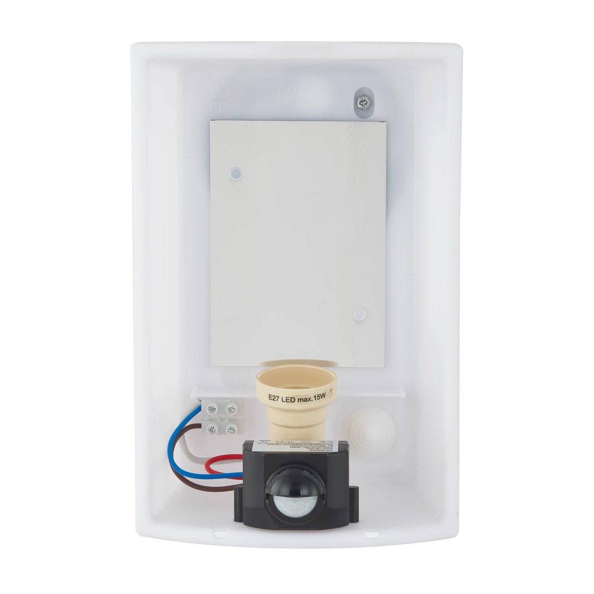 Applique extérieure en aluminium moderne noir, LINDBY