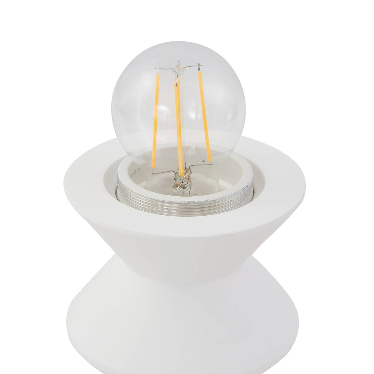 Lampe à poser en plâtre moderne, Nielson blanc, LINDBY