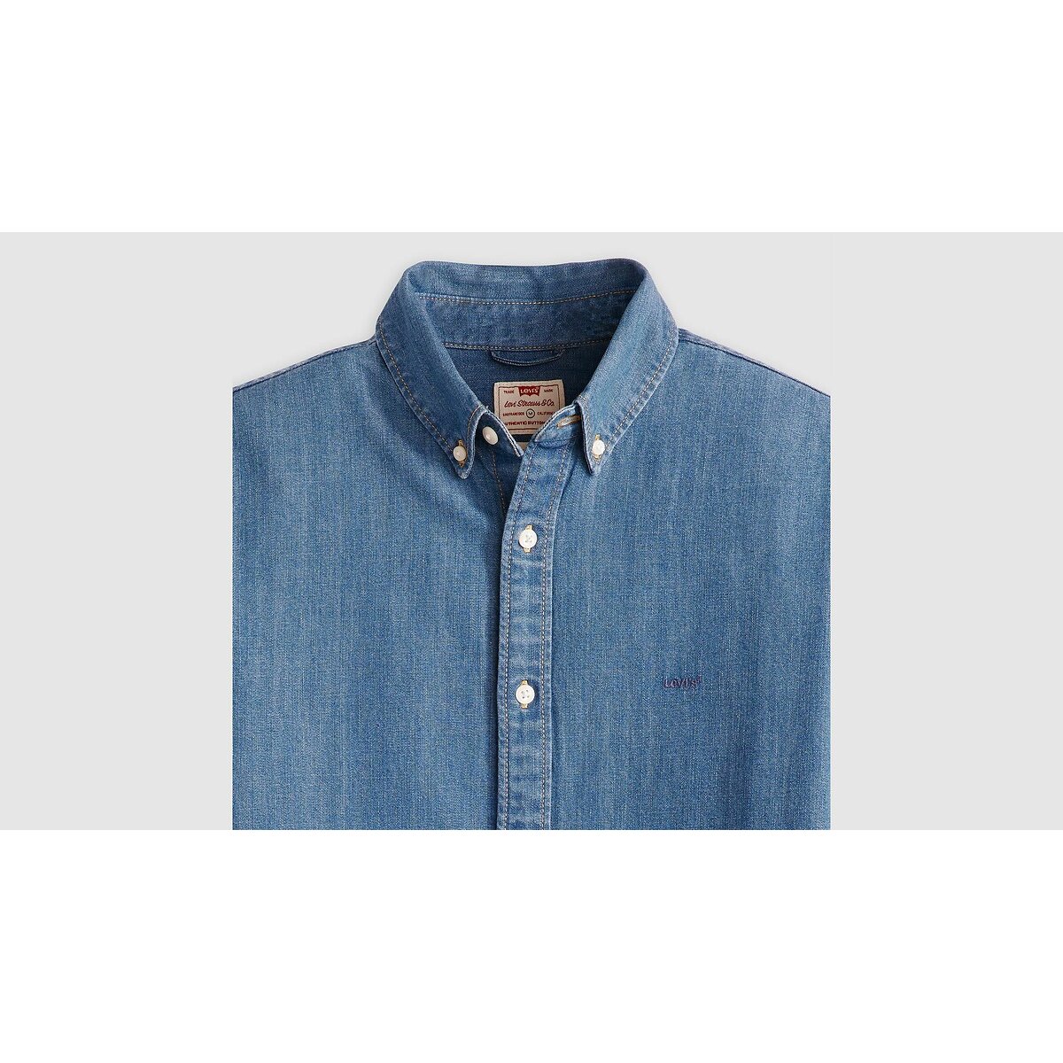 Recht oxford hemd blauw, LEVI'S