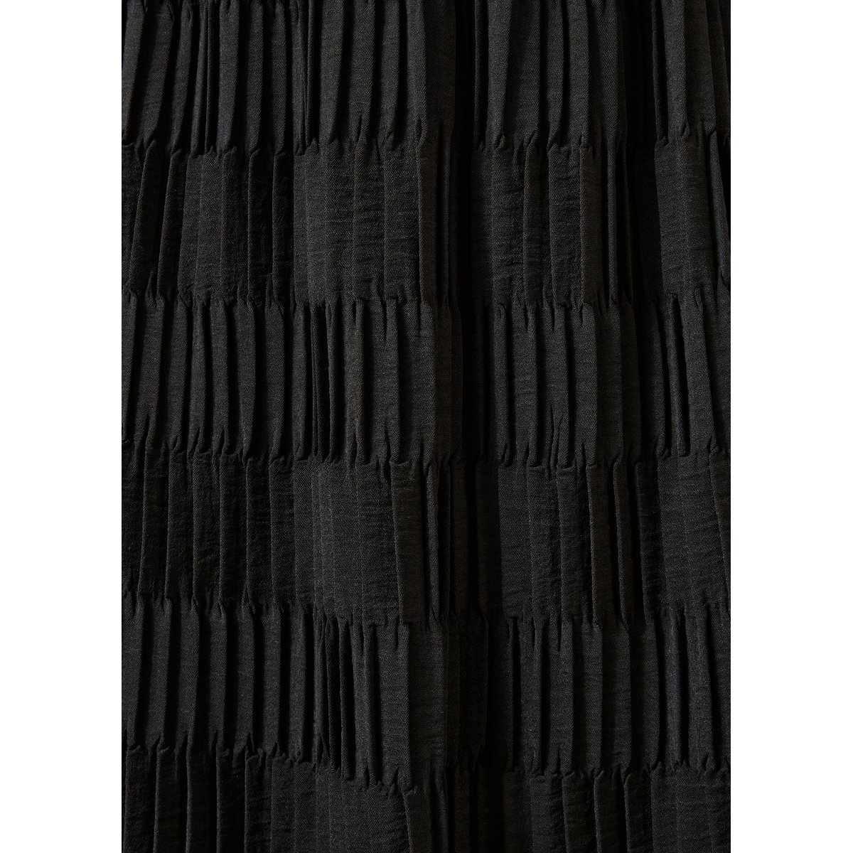 Jupe midi plissée taille élastiquée noir, LA FEE MARABOUTEE