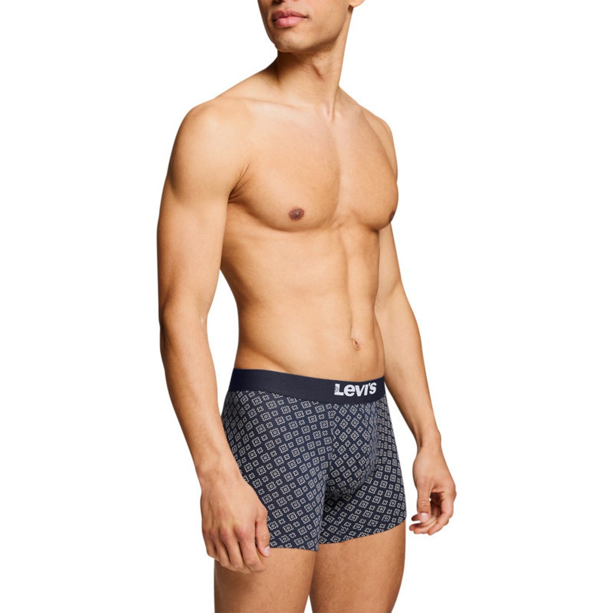 Lot de 3 boxers courts bleus en coton avec ceinture élastiquée bleus, LEVI'S