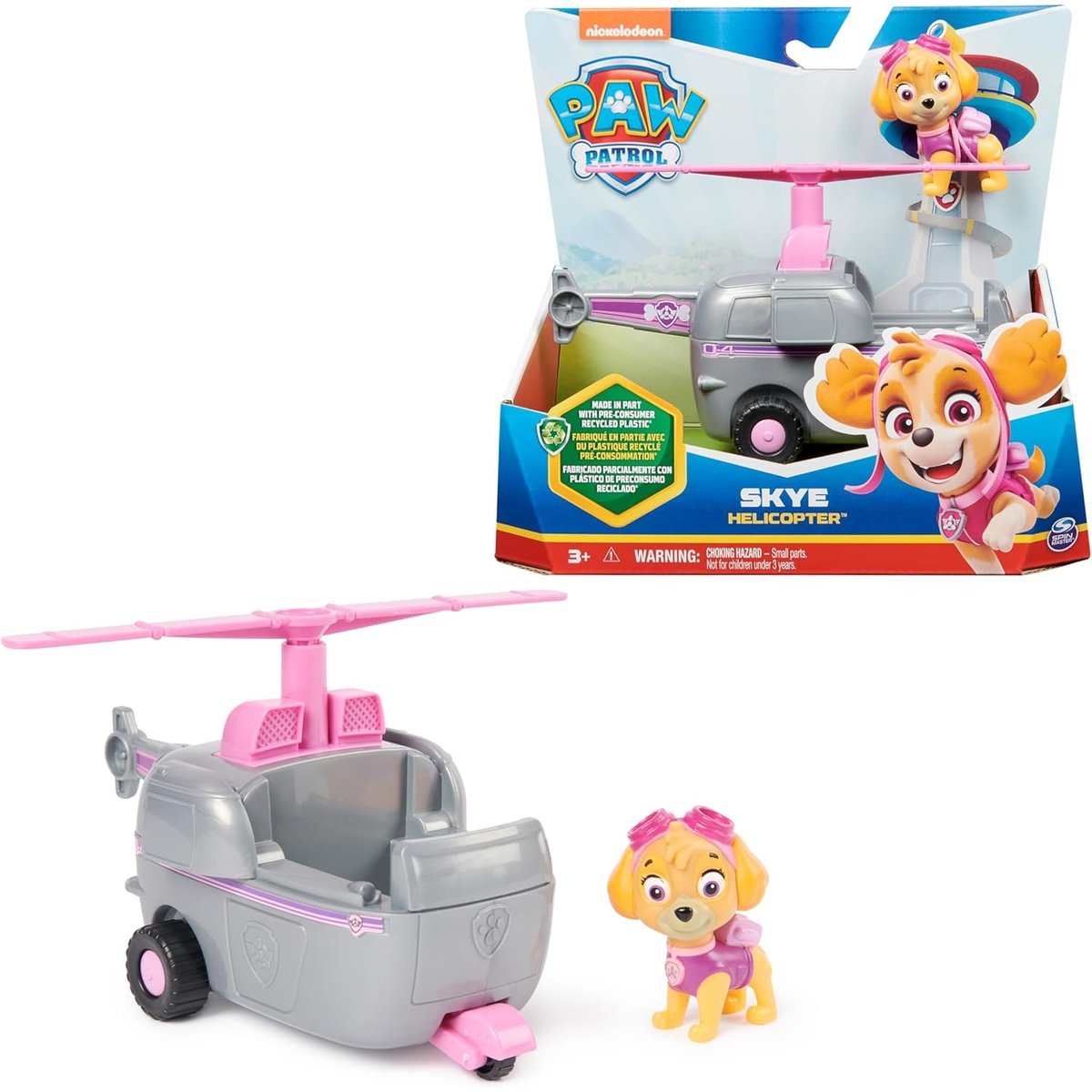 La Pat Patrouille Hélicoptère avec figurine Skye multicolore, SPIN MASTER
