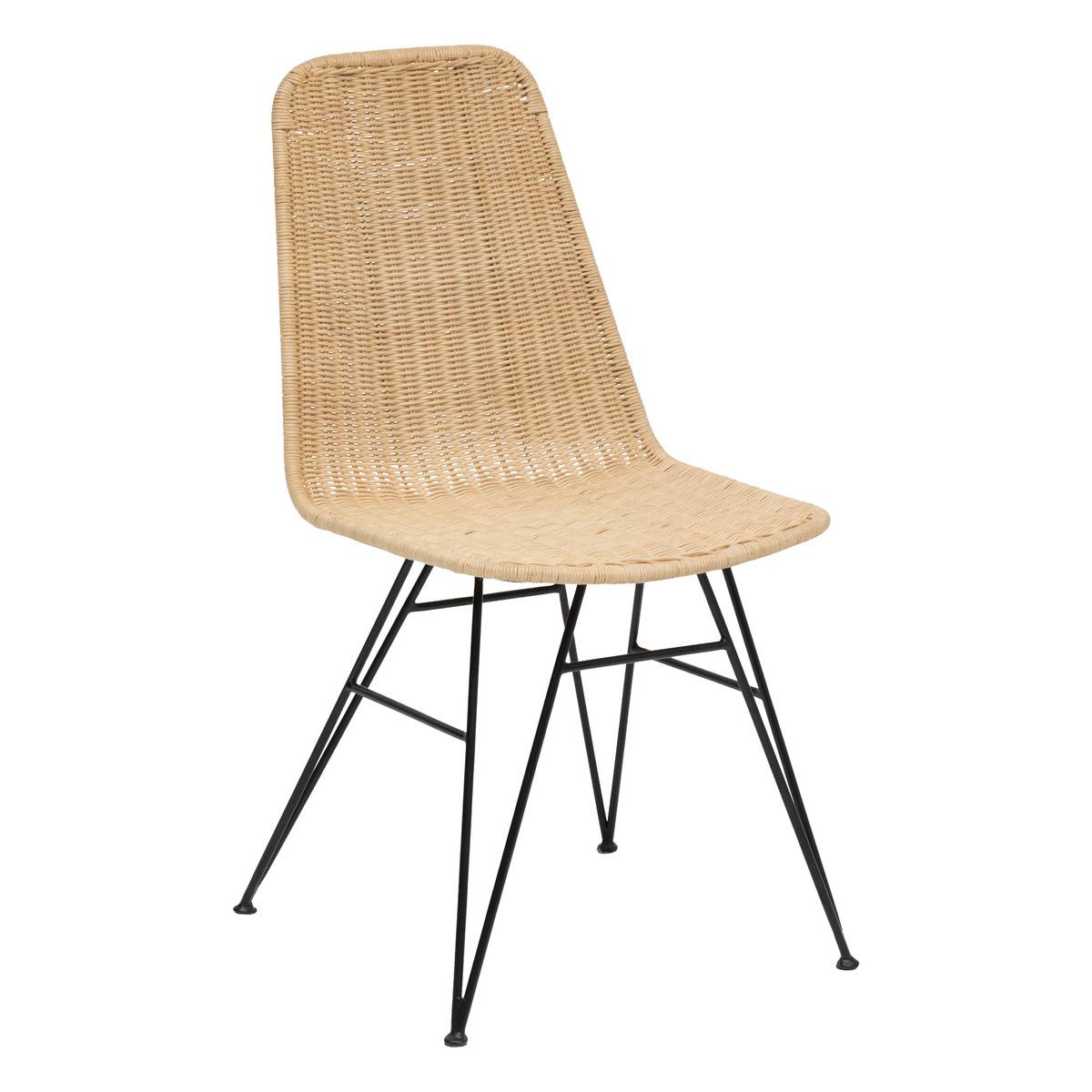 Chaise en rotin tressé MAY beige, ATMOSPHERA