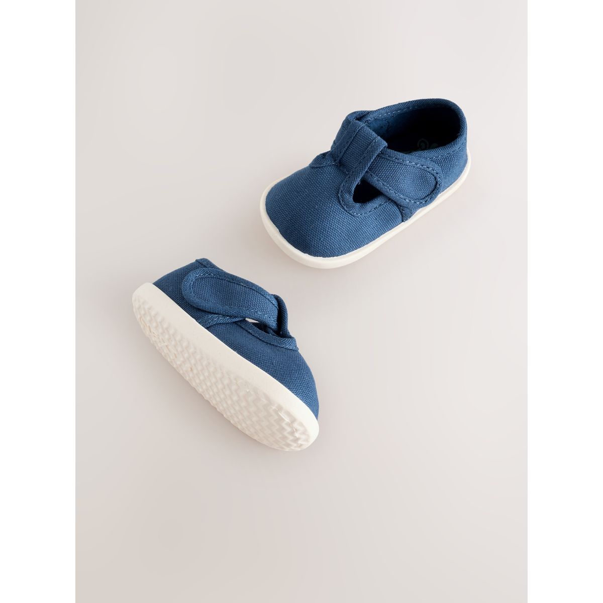Chaussures souples bébé modèle salomé bleu marine, NEXT