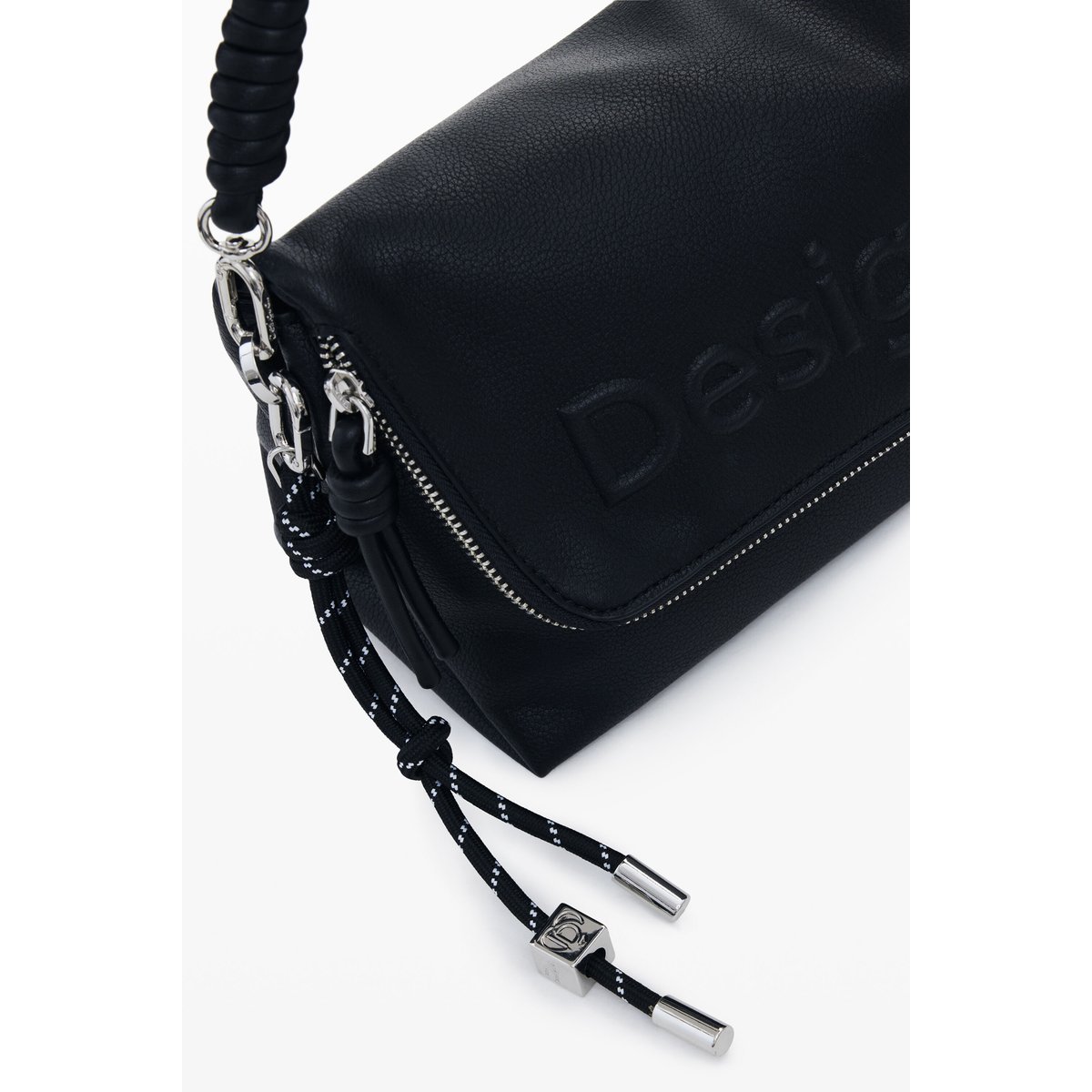 Sac bandoulière logo 3D noir, DESIGUAL