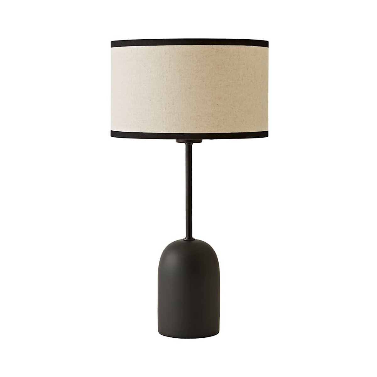 Kory Dome Table Lamp with Linen Shade black, ÉDITÉ