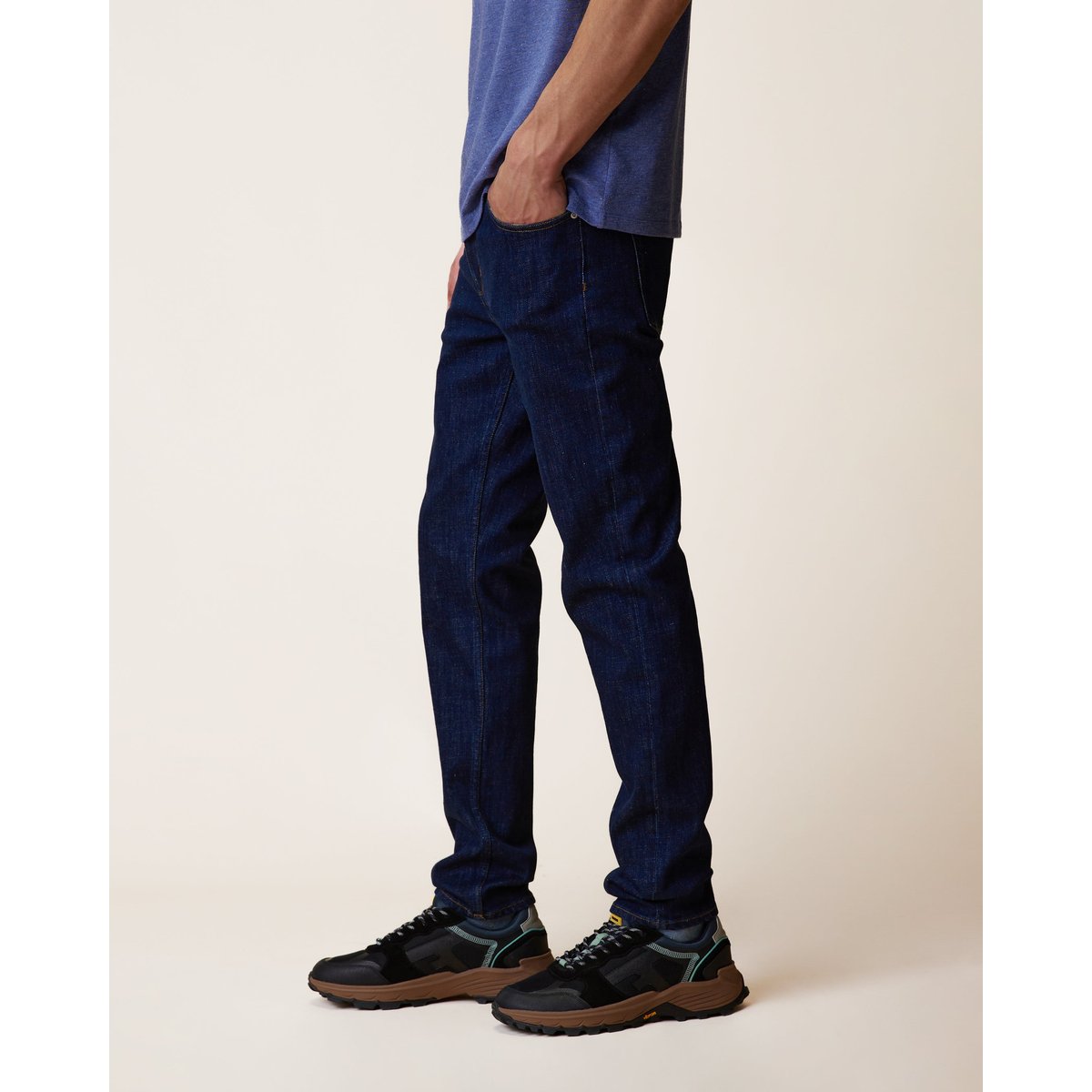 Jean denim brut stretch denim brut, FAGUO