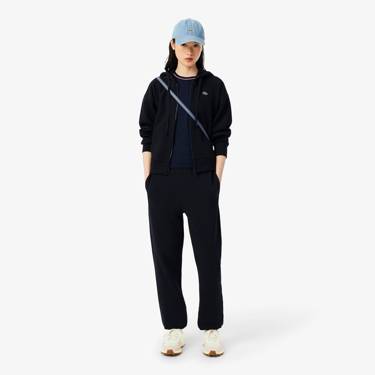 Pantalon de survêtement en Piqué bleu-hde, LACOSTE