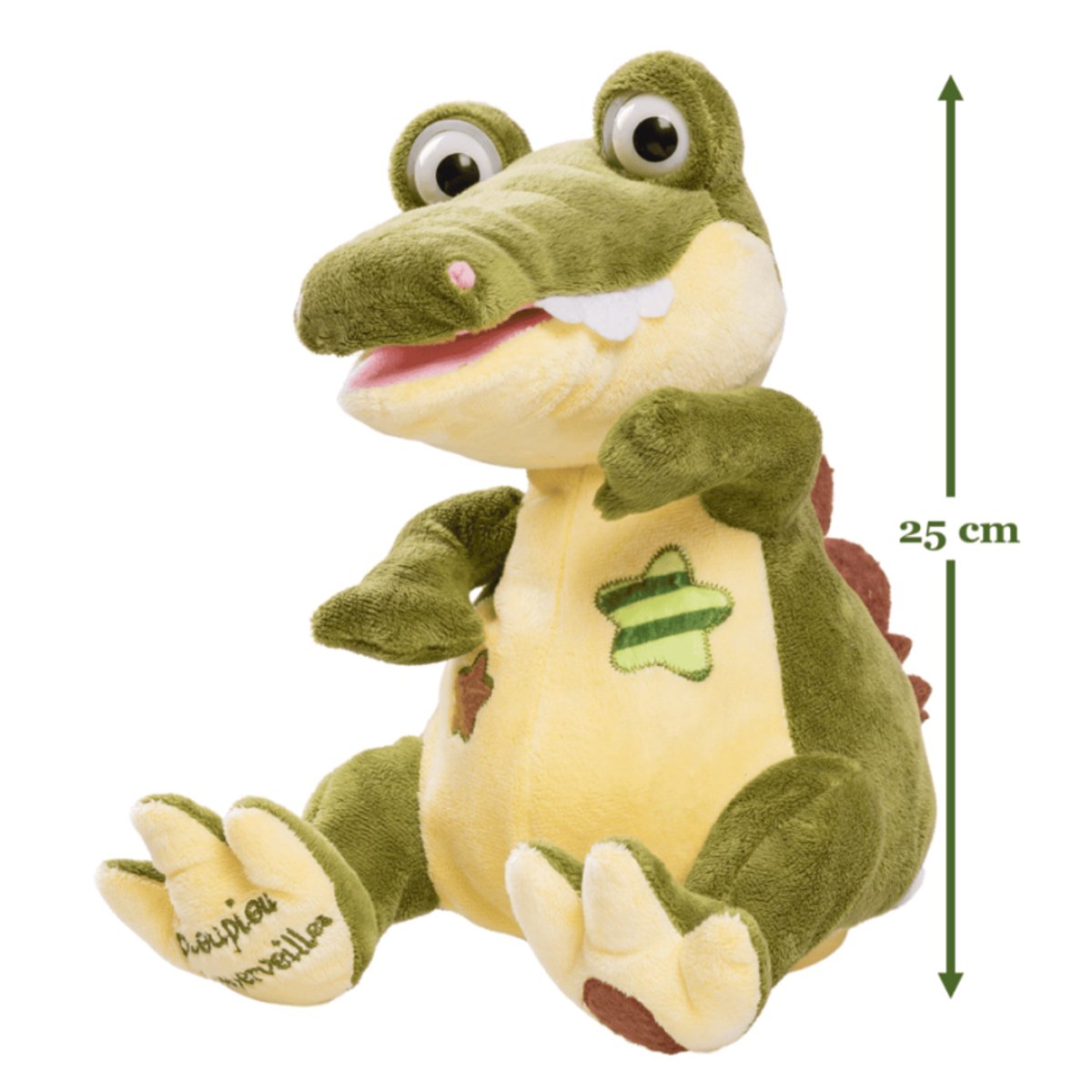 Paulo le croco - peluche animée vert, PIOUPIOU ET MERVEILLES