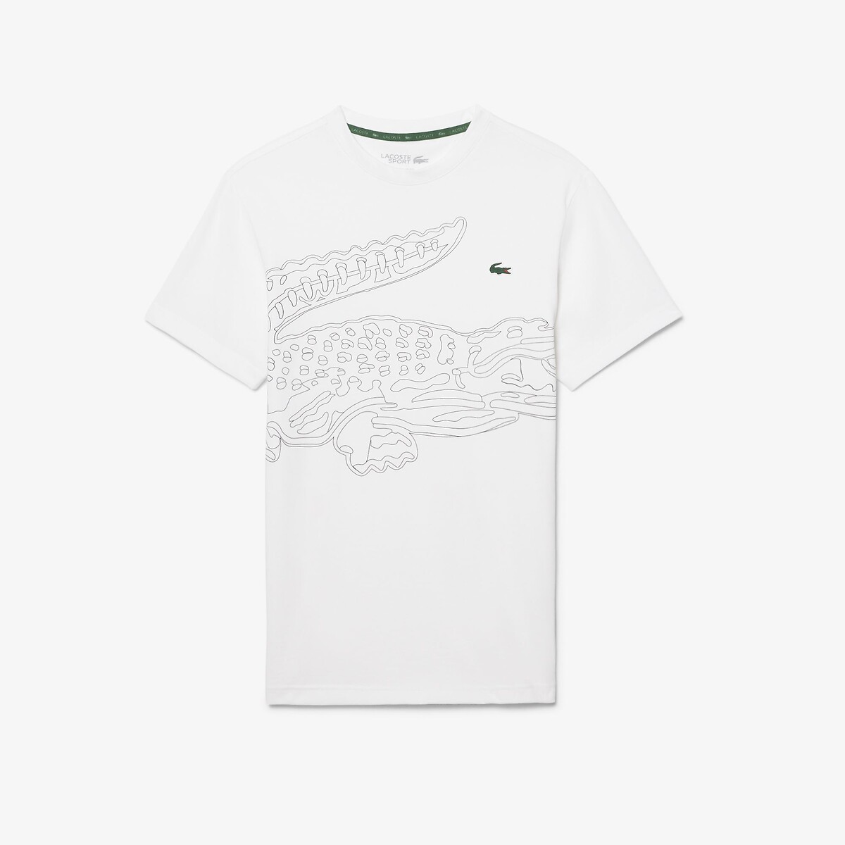 XXL Logo Print Sports T-Shirt white, LACOSTE