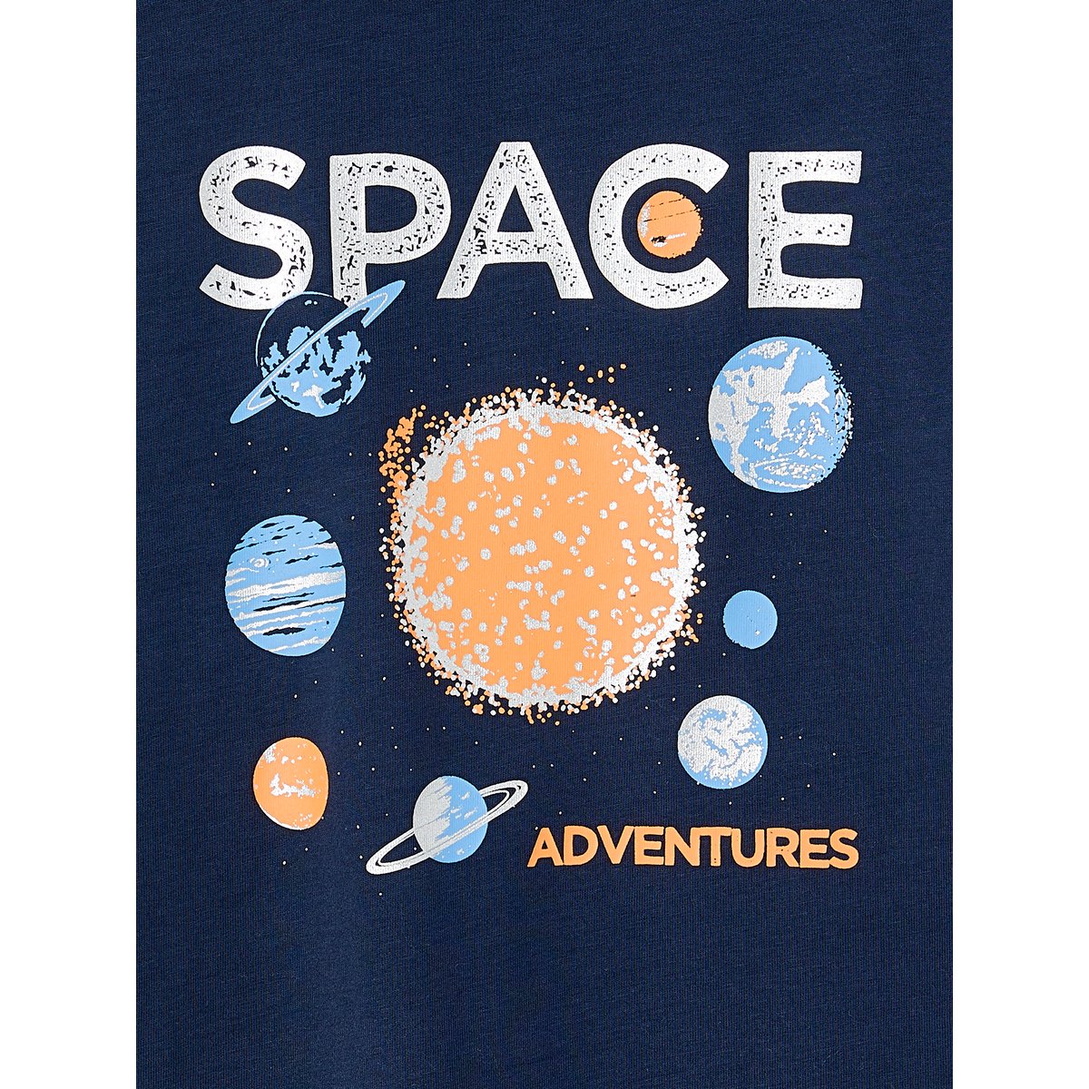 T-Shirt motif brillant space bleu nuit, VERTBAUDET