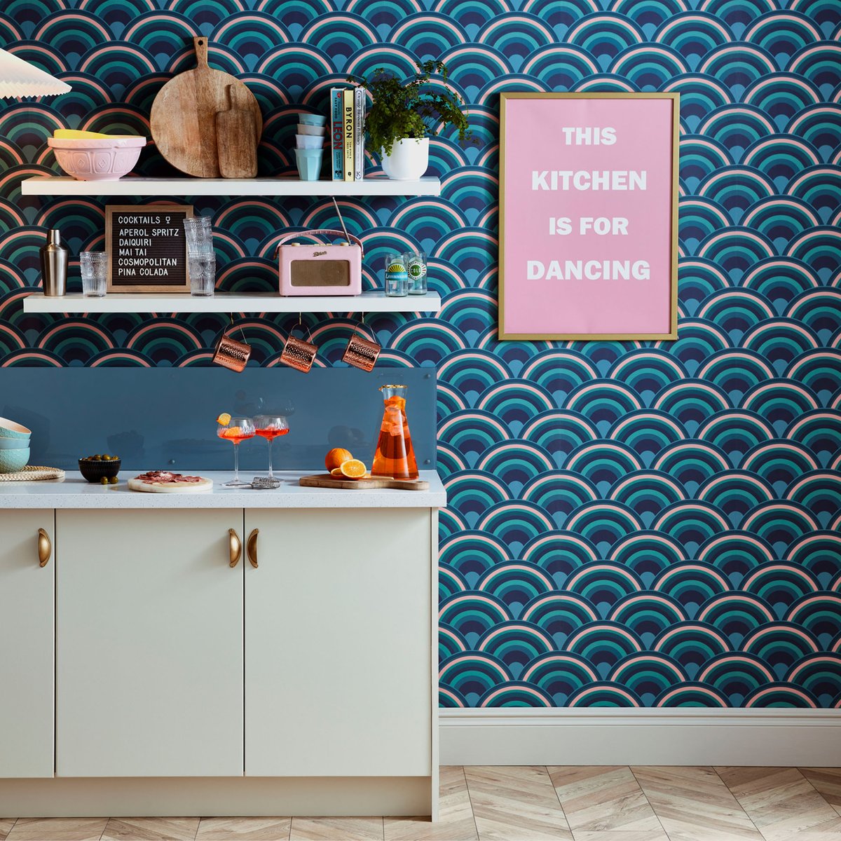 Papier peint Envy Curve Surf bleu, ENVY