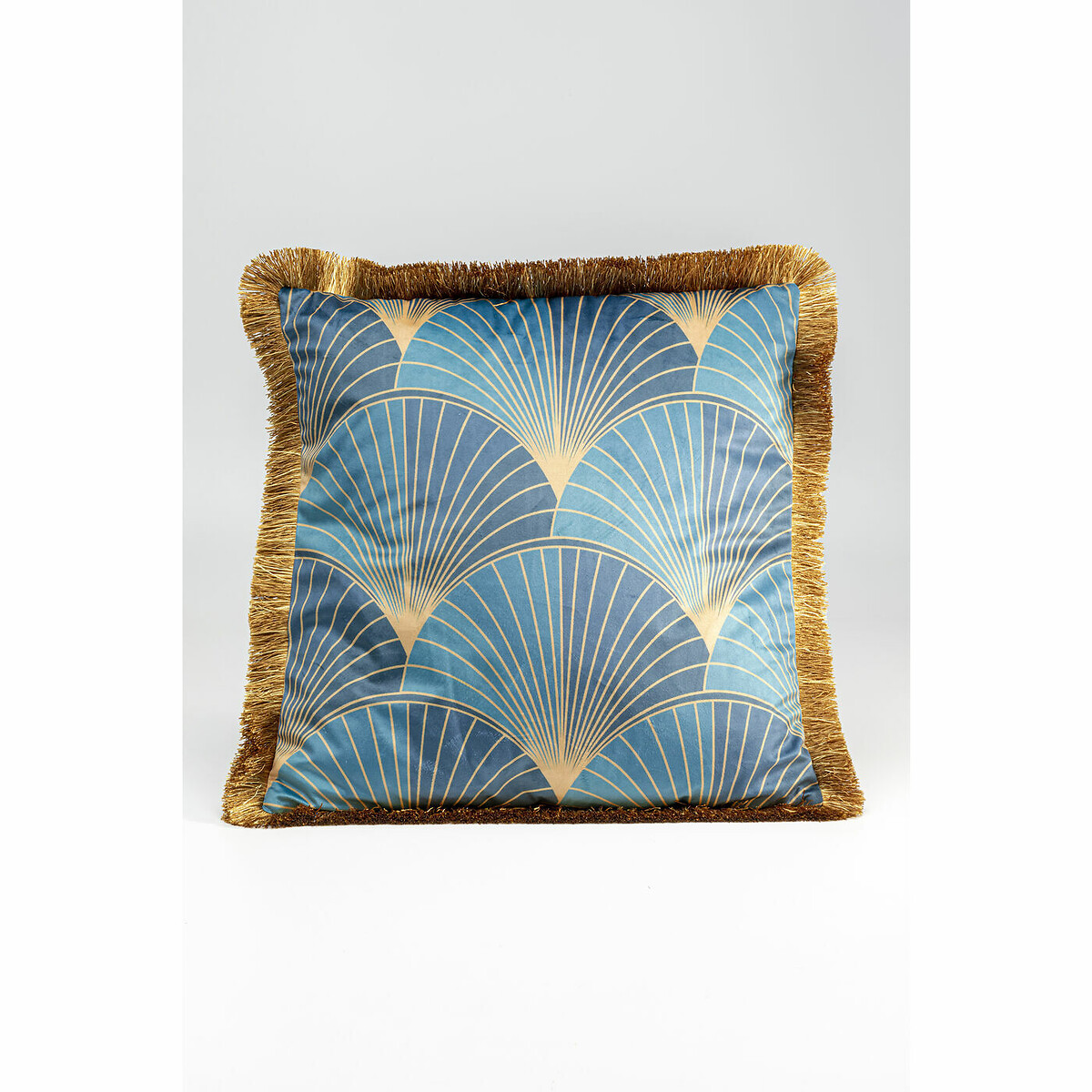 Coussin Leaves Fringe 45x45cm multicolore, KARE DESIGN