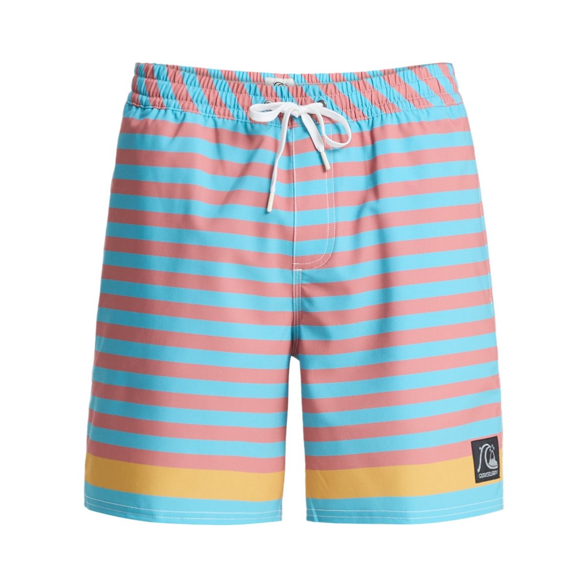Short de bain ORIGINAL BTZ STRIPE VOLLEY 17" bleu aqua biarritz stripe, QUIKSILVER