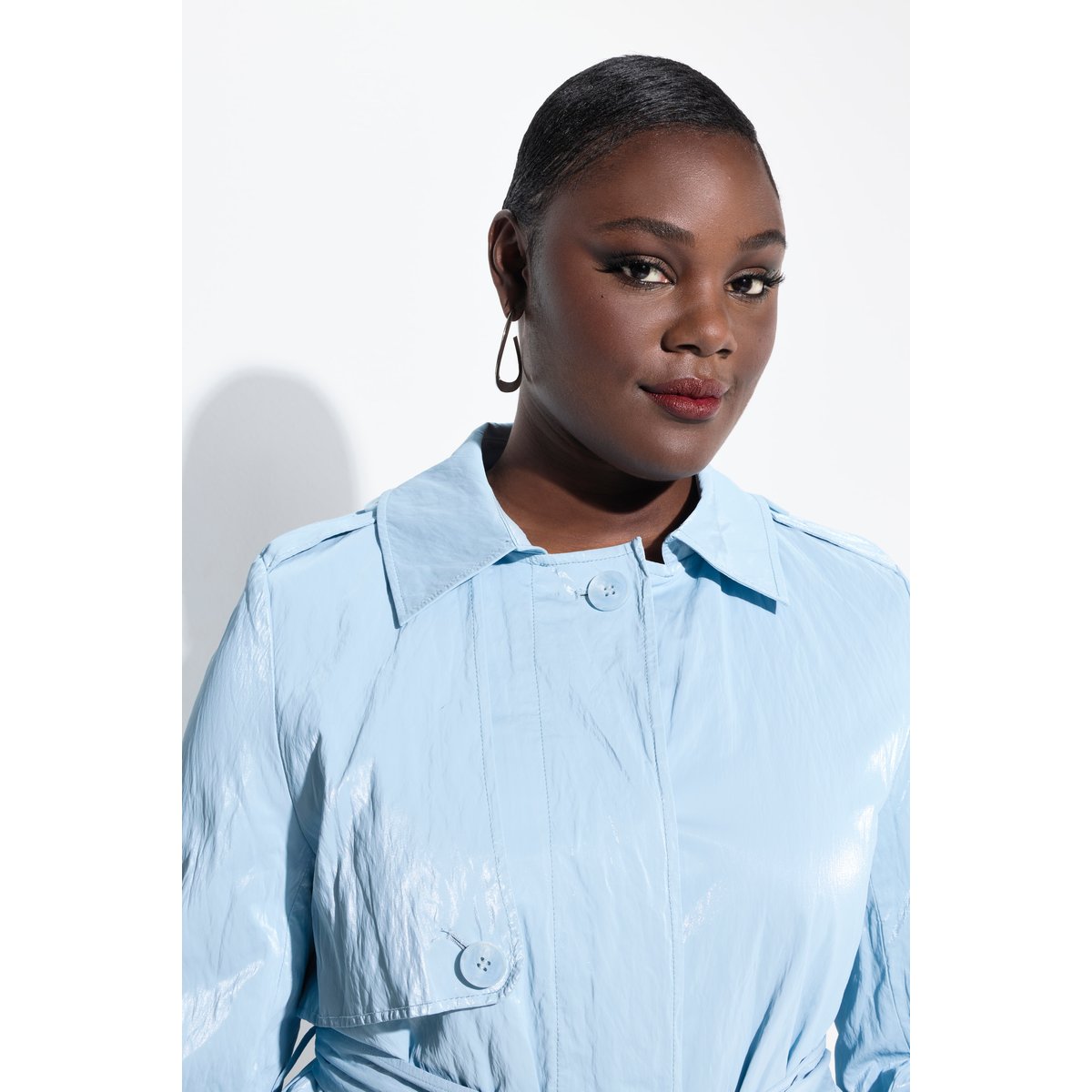 Trench-coat coupe évasée bleu ciel, ULLA POPKEN
