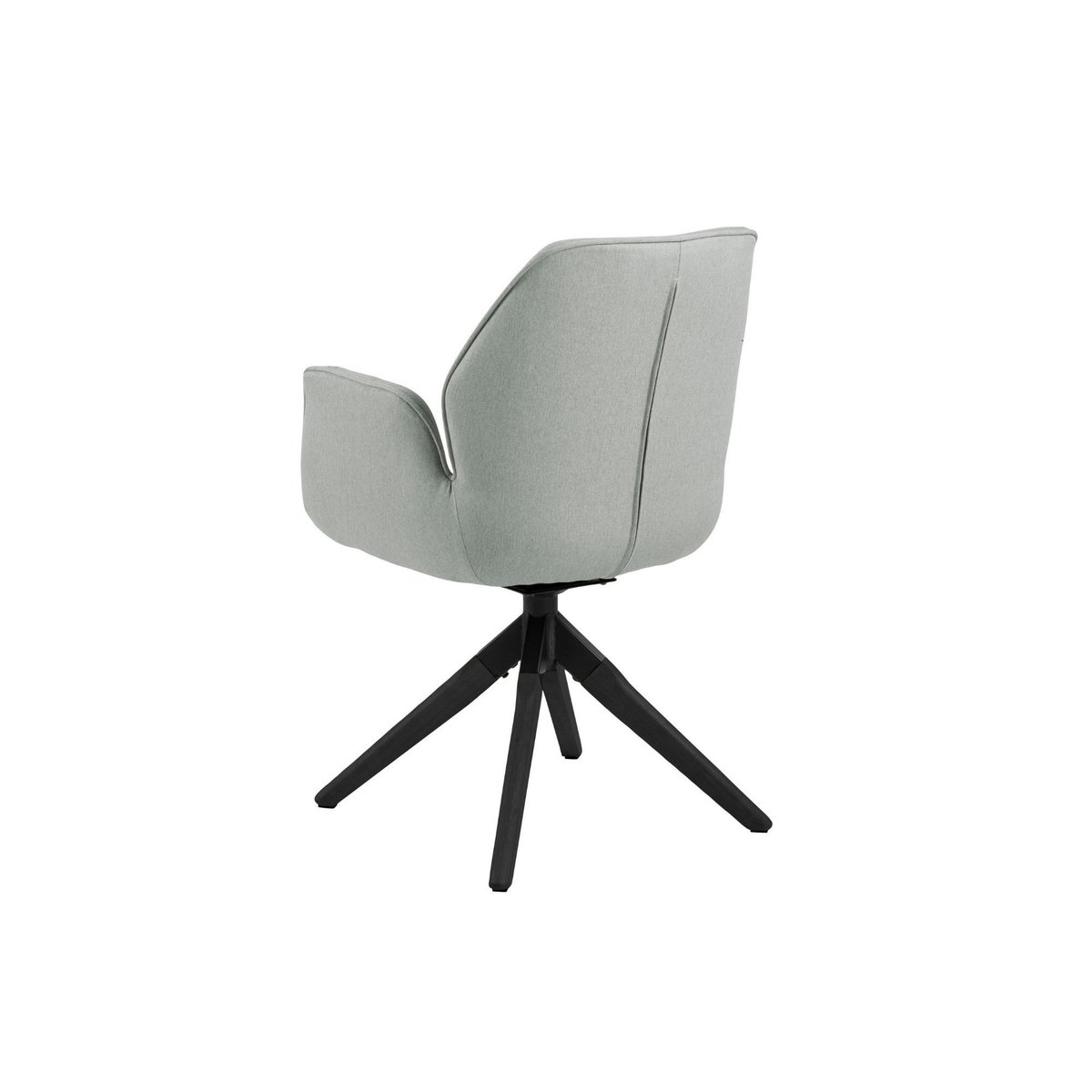 Fauteuil de salle à manger tissu et bois noir - RUBEN gris, HELLIN, DEPUIS 1862
