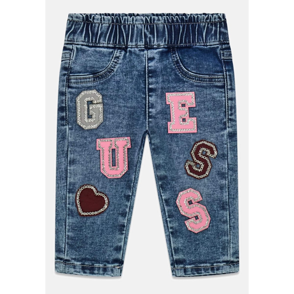 Jean Avec Écusson Logo bleu, GUESS KIDS